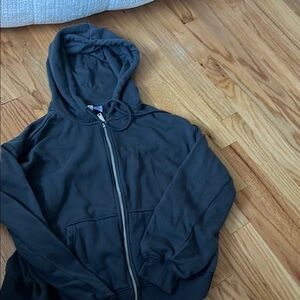 H&M Charcoal Zip-Up Hoodie